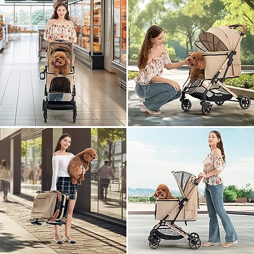 Medium Dog Stroller (Khaki)