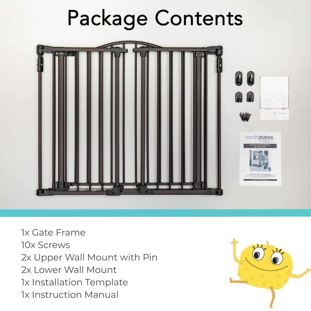 Deluxe Décor Safety Gate (Matte Bronze / 72" Wide)
