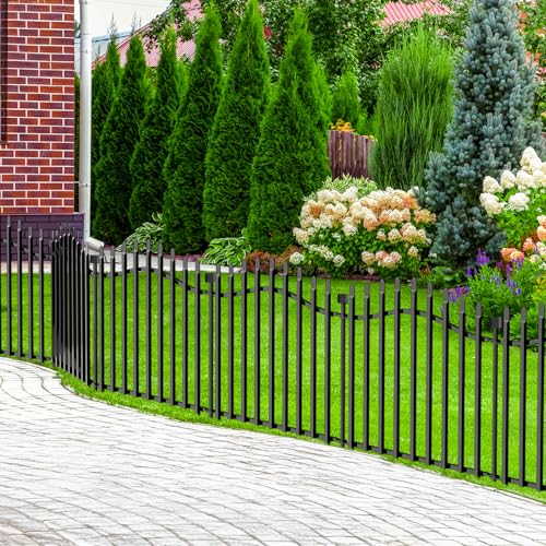 No Dig Garden Fence 24" H x 22.5'L Decorative Yard Dog Outdoor Panels (24 in(H) X 11.25 ft(L))