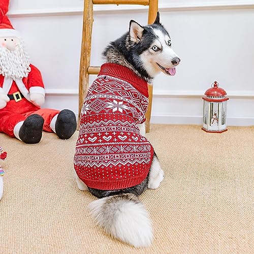 Dog Sweater Argyle (Medium/Large / Red)