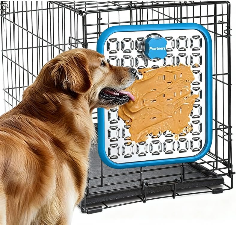 Stainless Steel Lick Mat for Dogs & Cats (blue / 1pack)