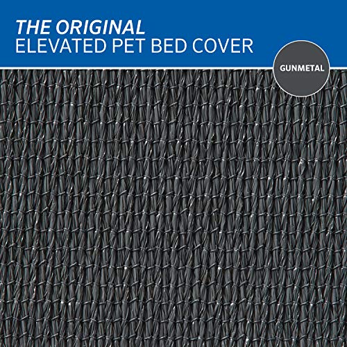 The Original Elevated Pet Bed Replacement Cover (Gunmetal / Large / Large)