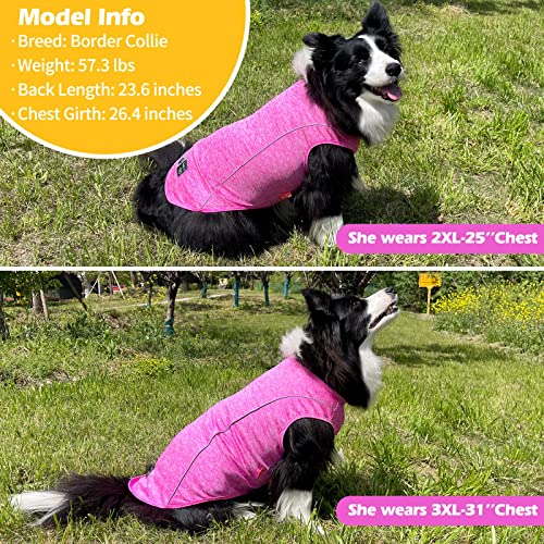 Reflective Dog Shirt (XXX-Large (55-75lbs) / 4#Rose Red)