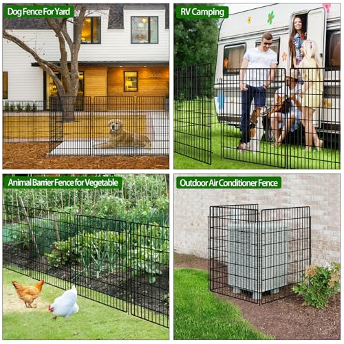 10 Panels Garden Fencing Animal Barrier with Lock (40in(H))