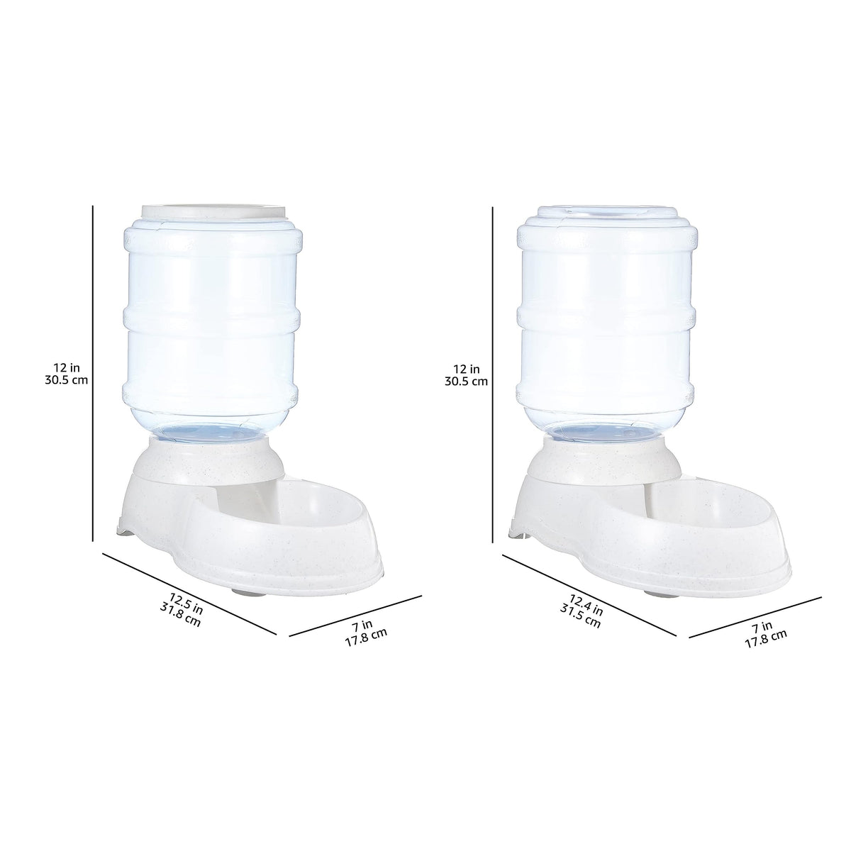 Automatic Pet Water Dispenser and Gravity Food Feeder Set for Cat and Dog (Waterer + Feeder / Small)