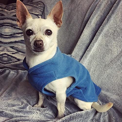 Fleece Vest Dog Sweater (Blue / X-Large (Around 23-lb))
