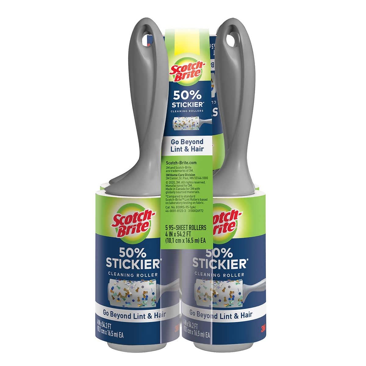 Scotch Brite 3M Lint Roller 50 % Sticker 5 Pk