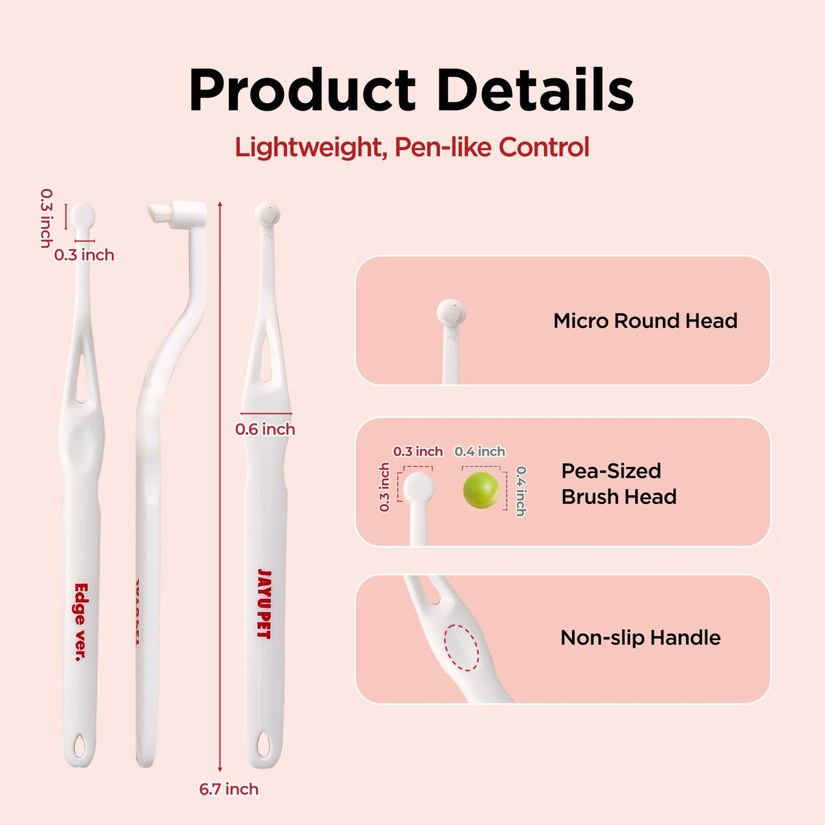 Dental Care Brush with Edge Bristles 1ea (Edge Bristles / 1 Count (Pack of 1))