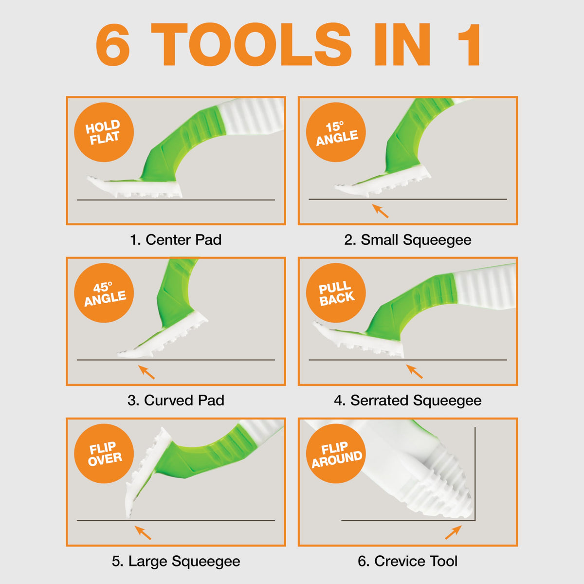FurDozer Pet Hair Remover & Auto Detailing Tools (Green / X6)
