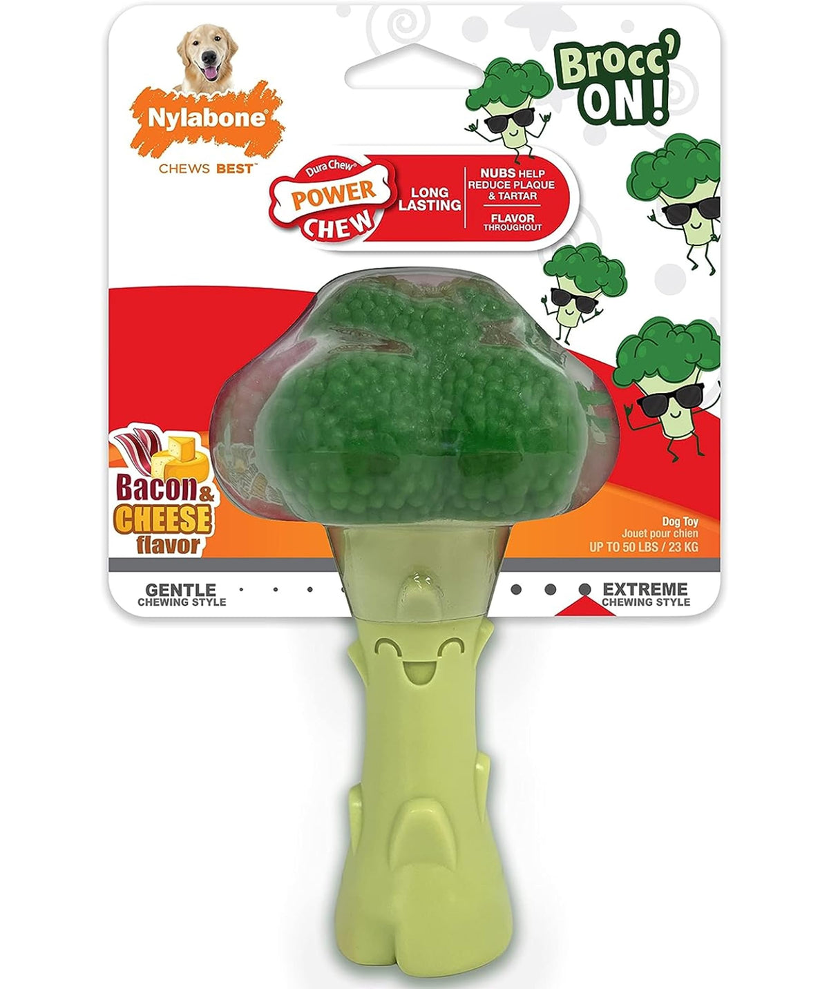 Power Chew Broccoli Dog Chew Toy (Broccoli 1 Pack / Large)