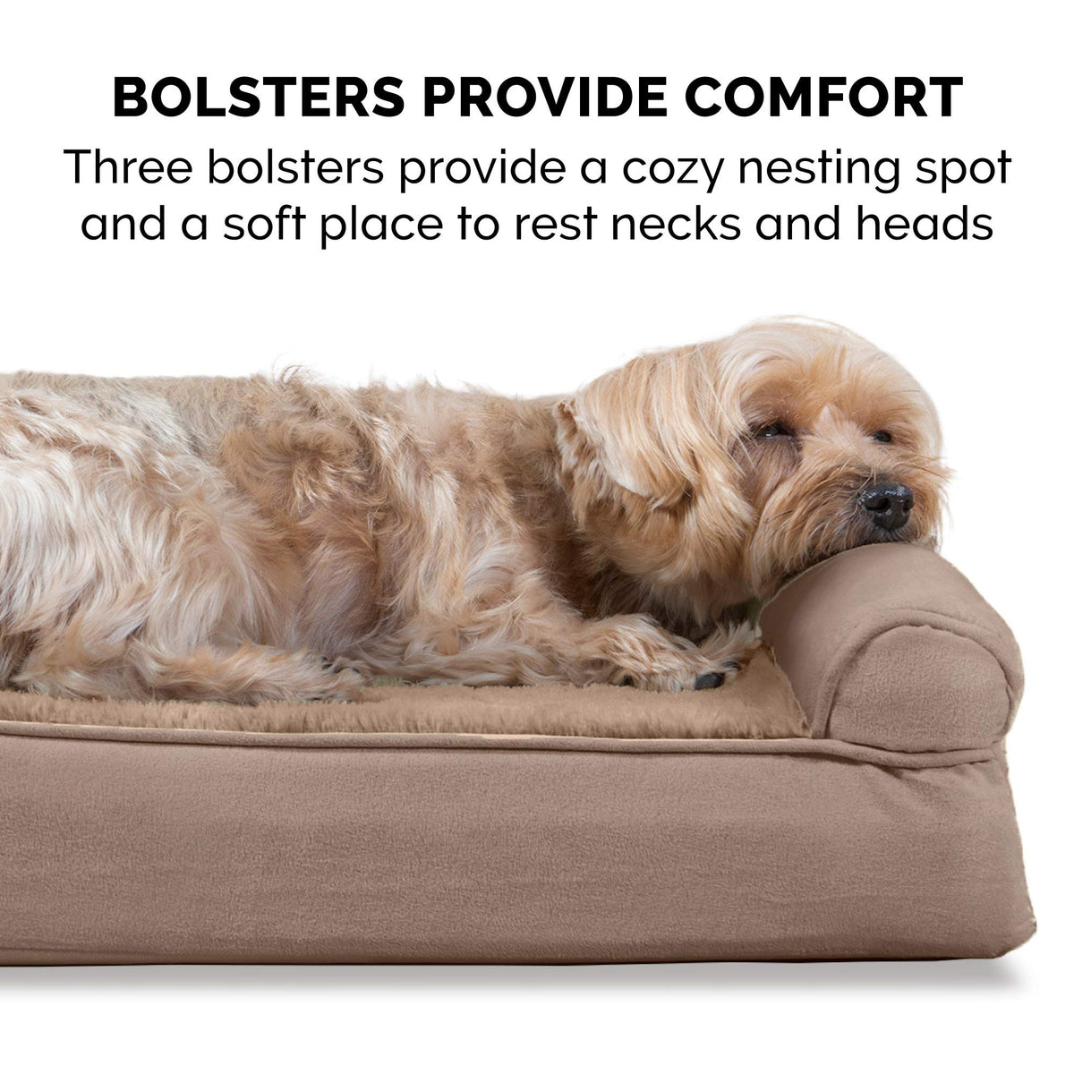 Orthopedic Dog Bed for Large Dogs w (Jumbo Plus / Almondine)