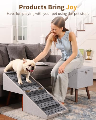 Dog Ramp for Couch Ottoman 2 (Light Grey)