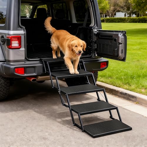 Foldable Dog Steps for Car SUV Truck (5 Steps)
