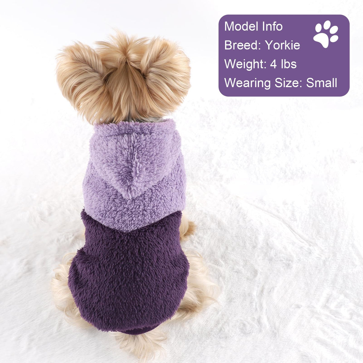 Dog Sweaters for Small Dogs (Small (Chest 14.6 in) / Purple)