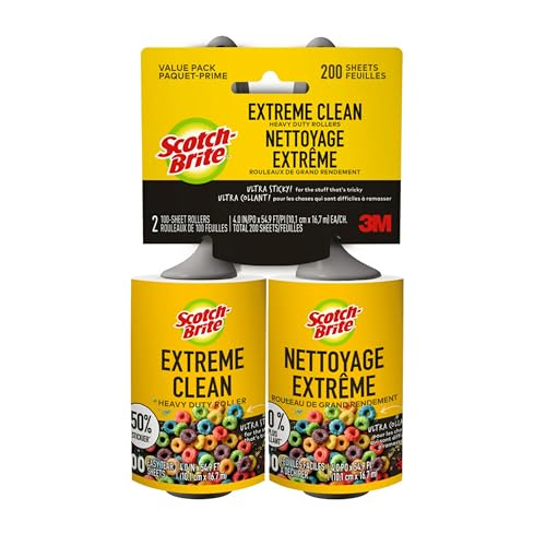 Extreme Clean Lint Roller (4 Rollers, 400 Sheets)