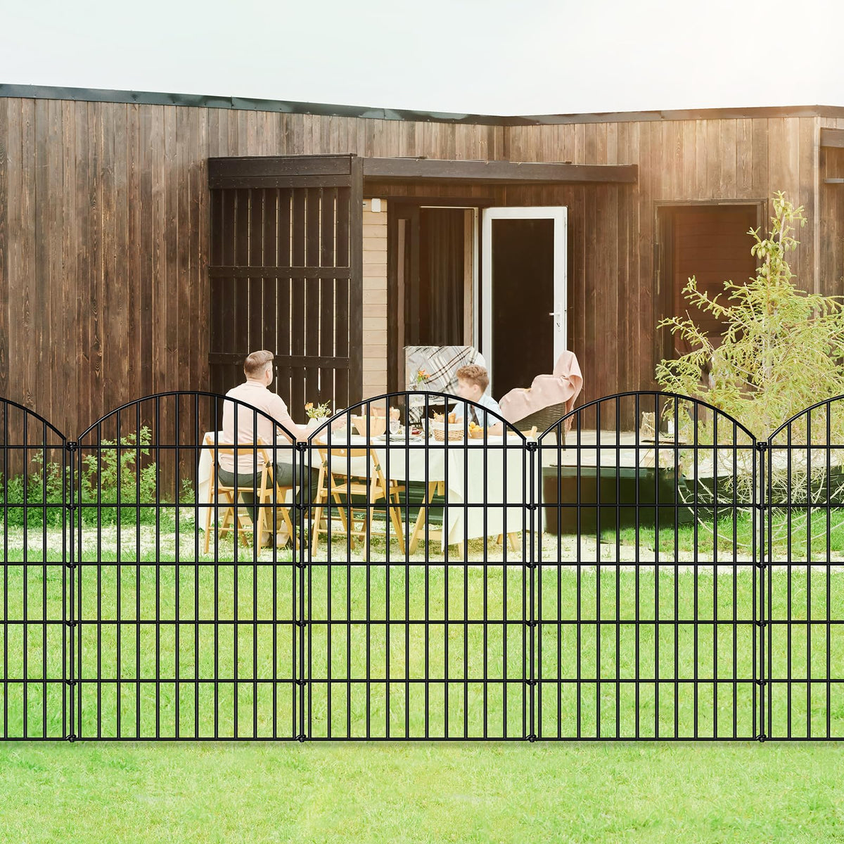 Metal Garden Fence 42 in x 23.3 ft (42"Hx23.3ft (10Panels))