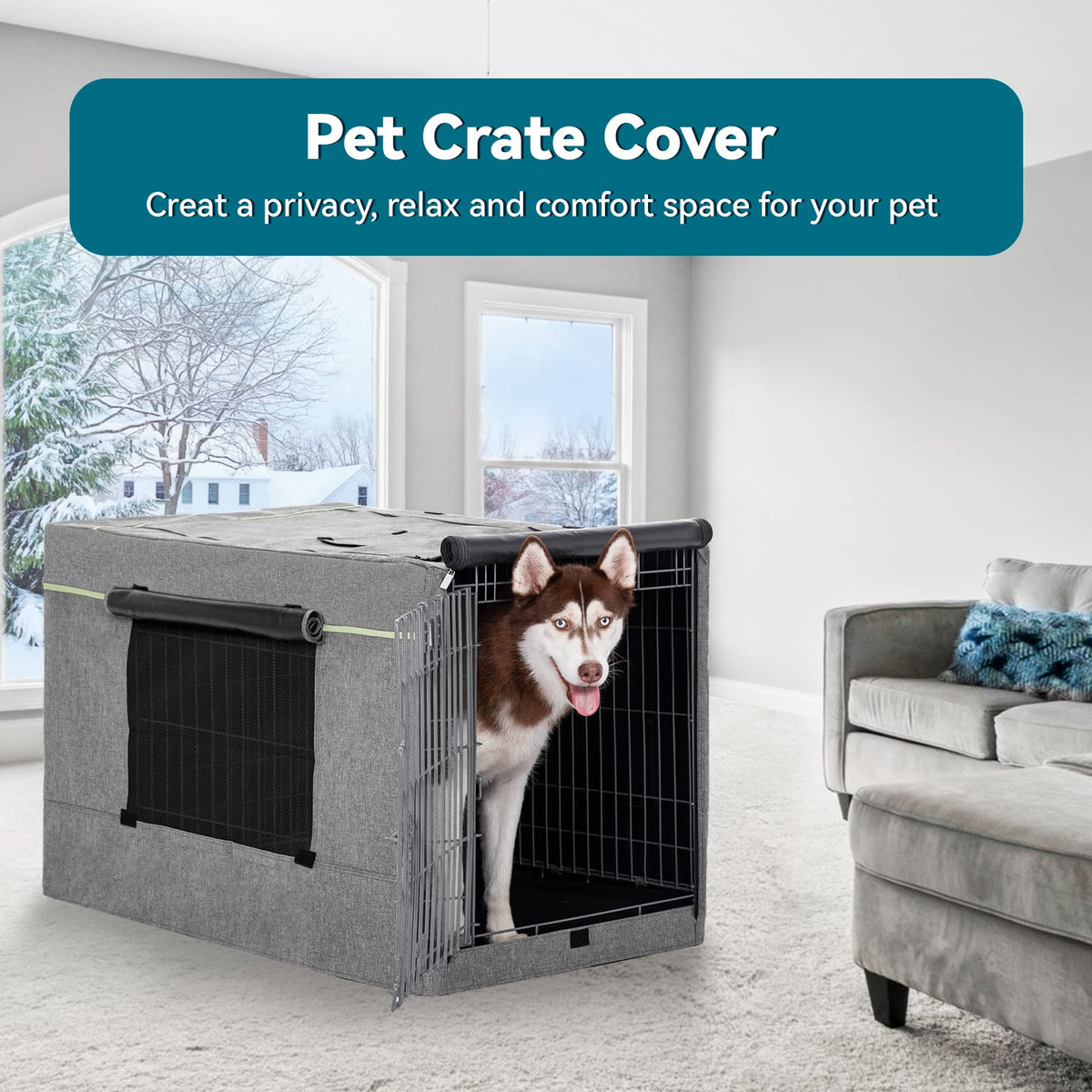 36 Inch Wire Dog Crate Cover (36.5"L x 23.5"W x 25.0"H)