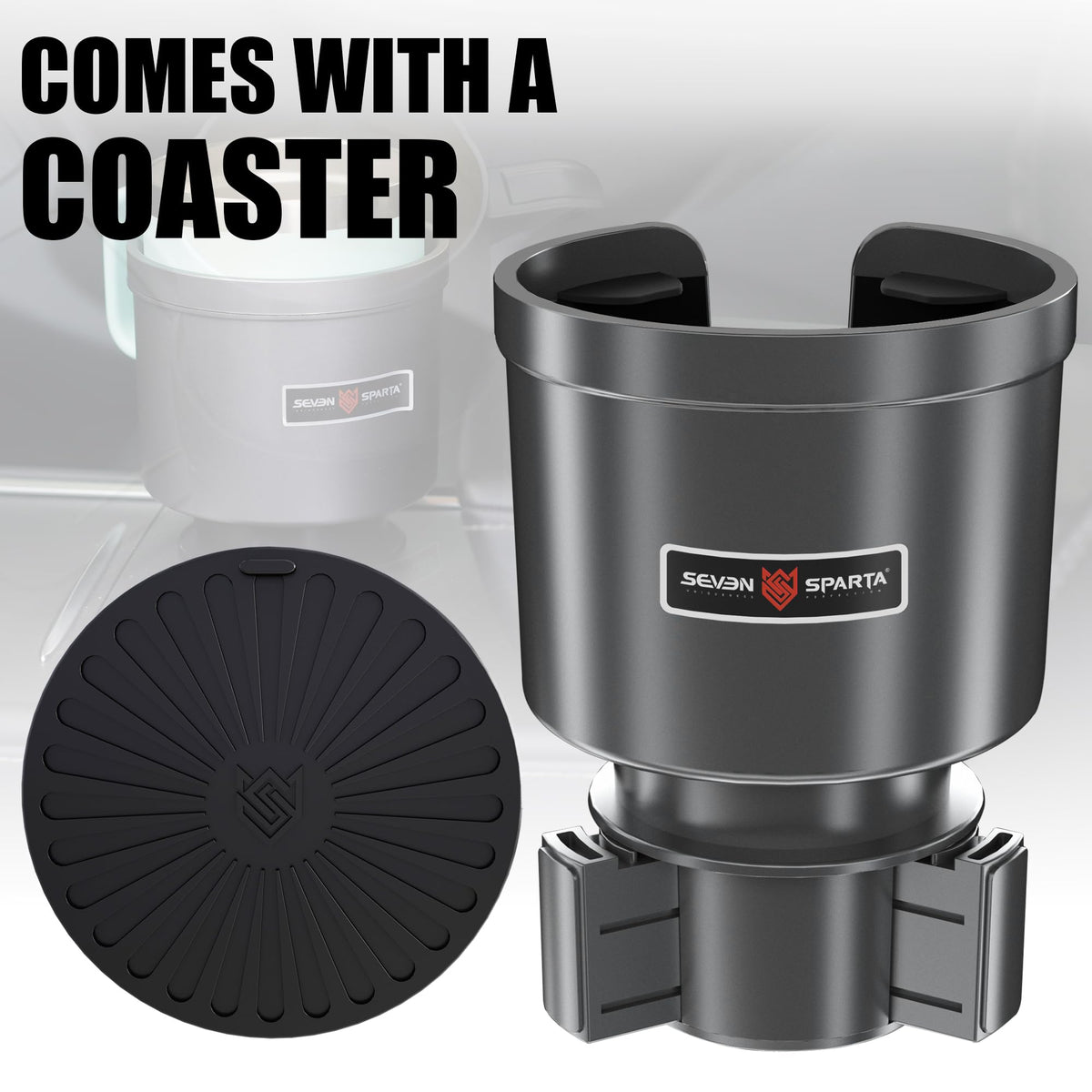 Car Cup Holder Expander for 32 (Large*1 / Silver)