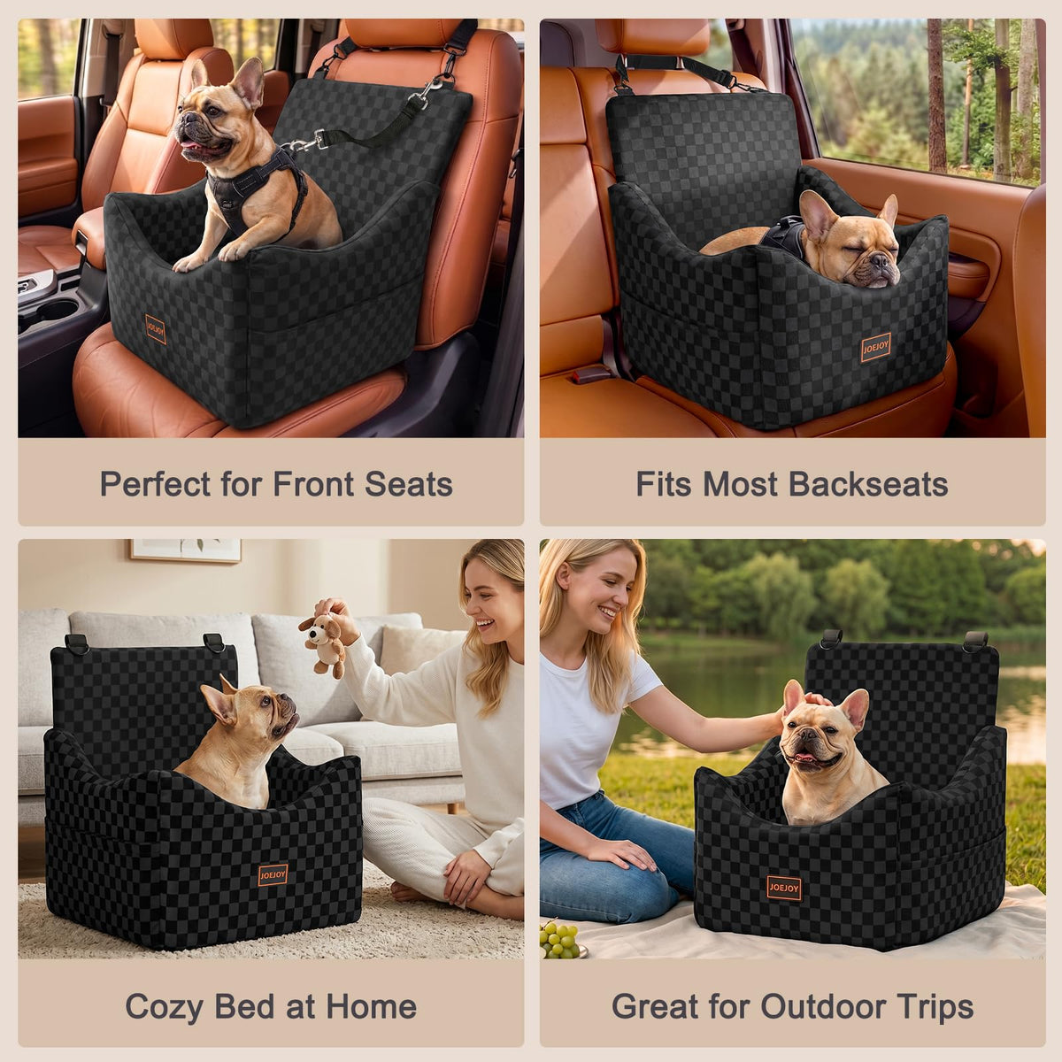 Elevated Dog Car Seat for Small (Medium / Black)