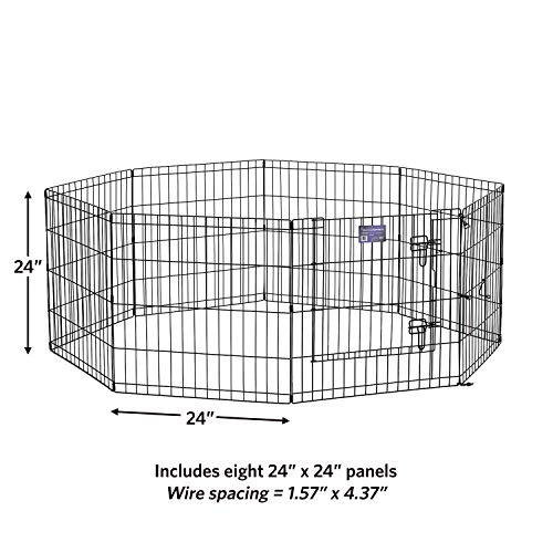 MidWest 24 Inch Exercise Pen (Black w/ Door / 24" H)