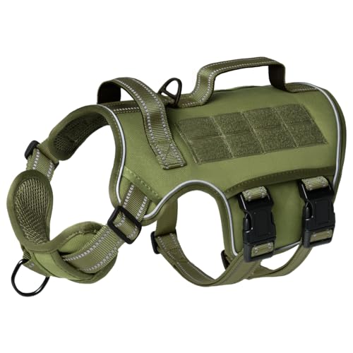 Dog Harness Medium Sized Dog (Green / M(Neck:17-23",Chest:22-32"),35-50 lbs)