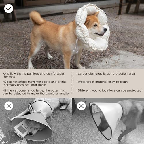 Soft Dog Cones for Medium Dogs (XL-Standard / White)