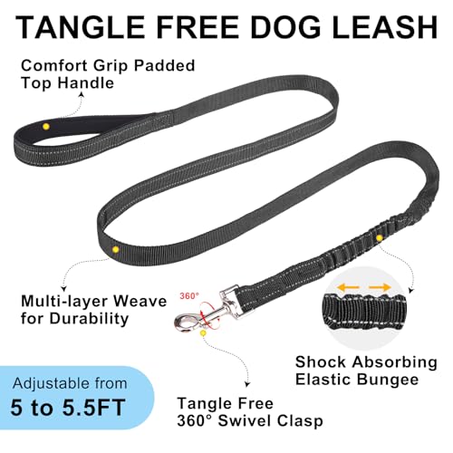 Dog Harness for Large Dogs (Black / L: Chest 26"-32")