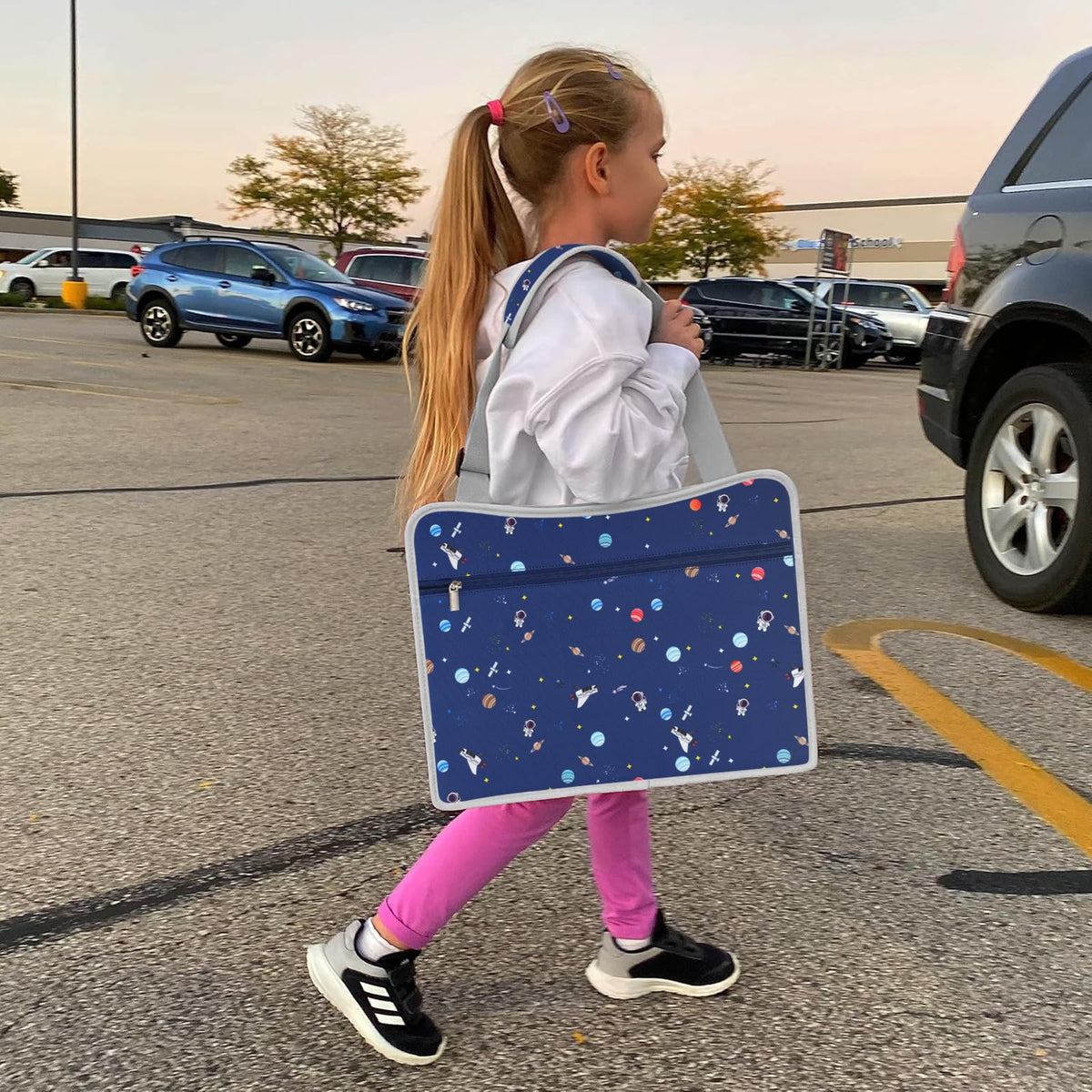 Car Seat Tray for Kids (Navy Space)