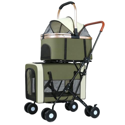 Double Pet Stroller (Green)
