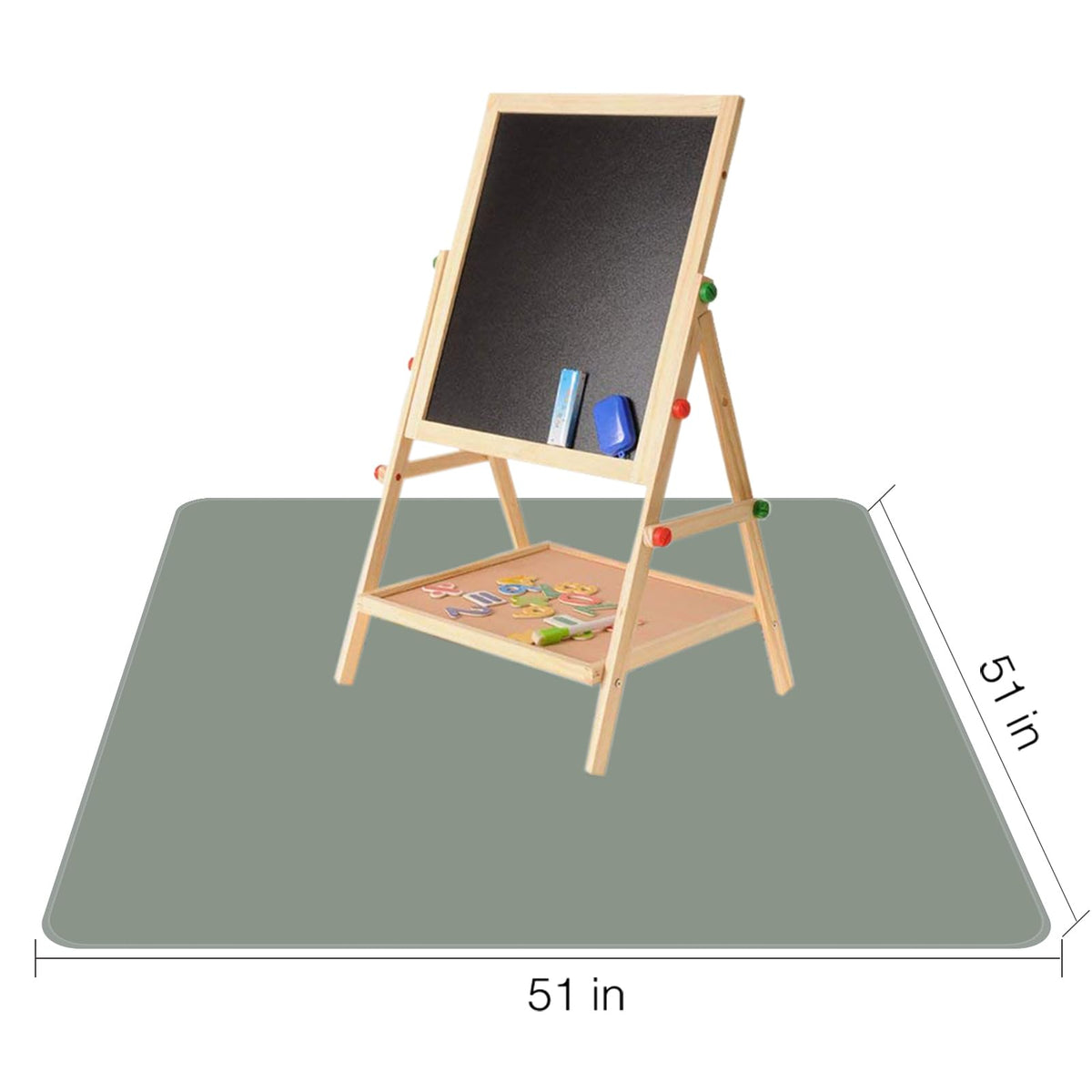 Splat Mat for Under High Chair (Gray)