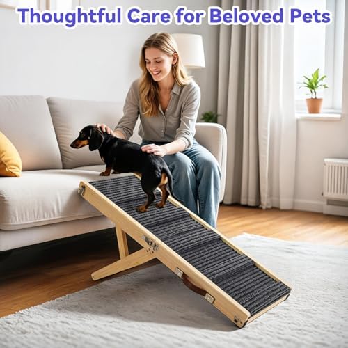 Dog Ramp for Couch Foldable (A-wood / 32")