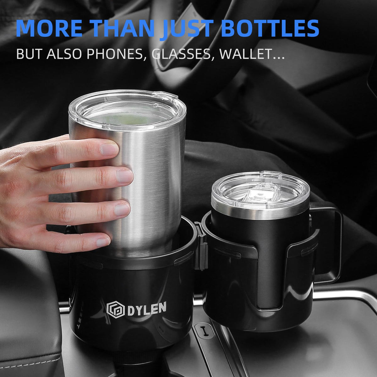 Car Cup Holder Expander (Black)
