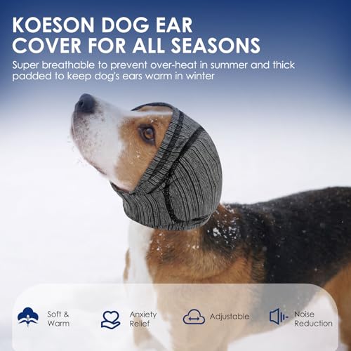 Padded Dog Calming Hoodie Ear Cover Quick (Grey / Small)