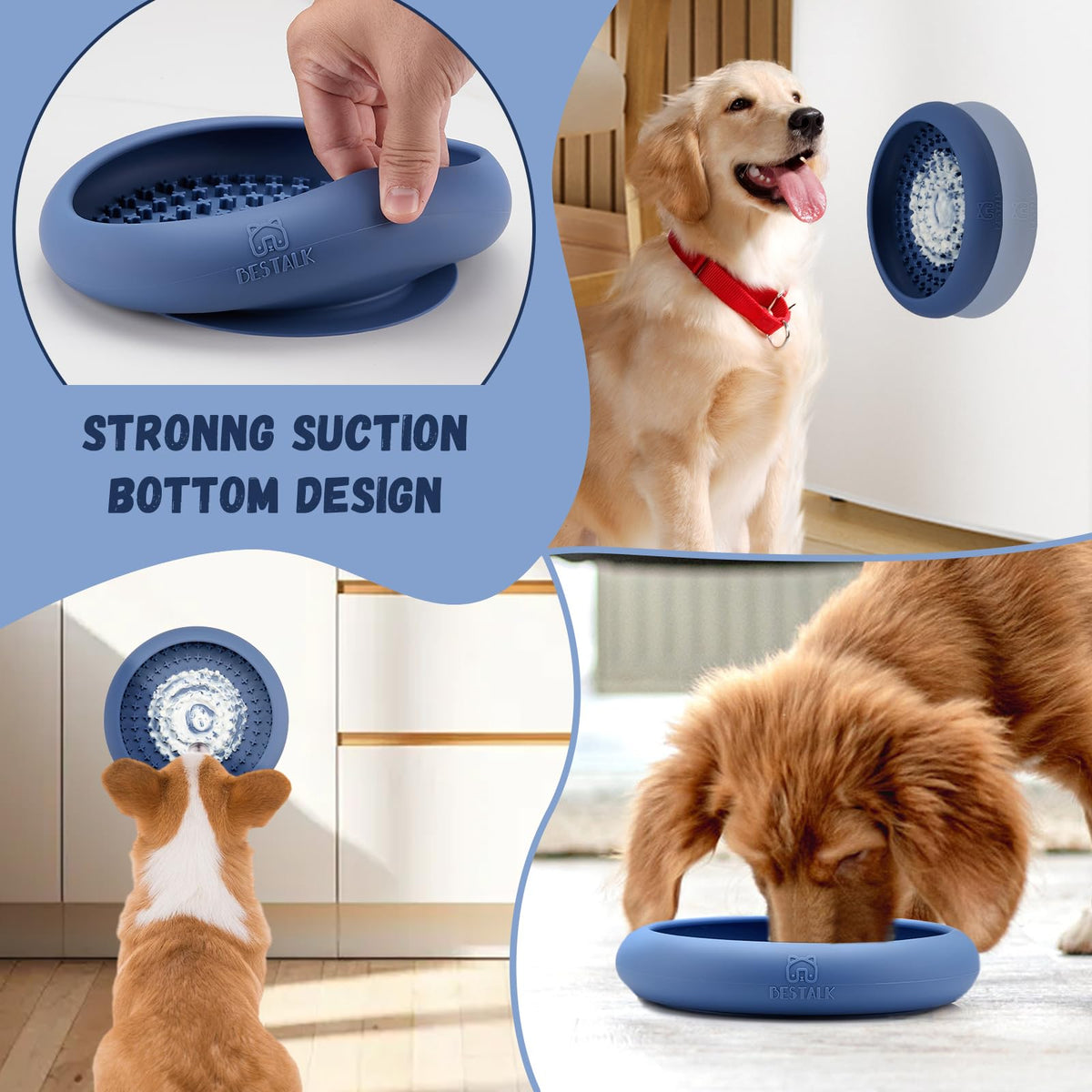 Dog Lick Bowl (Dark blue)
