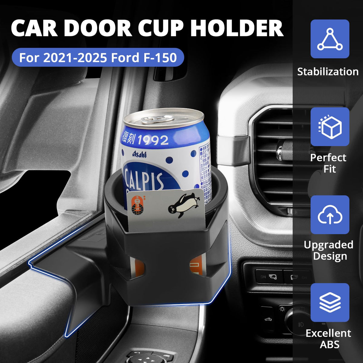 Car Door Cup Holder for 2021 (Ford F150 2021-2026)