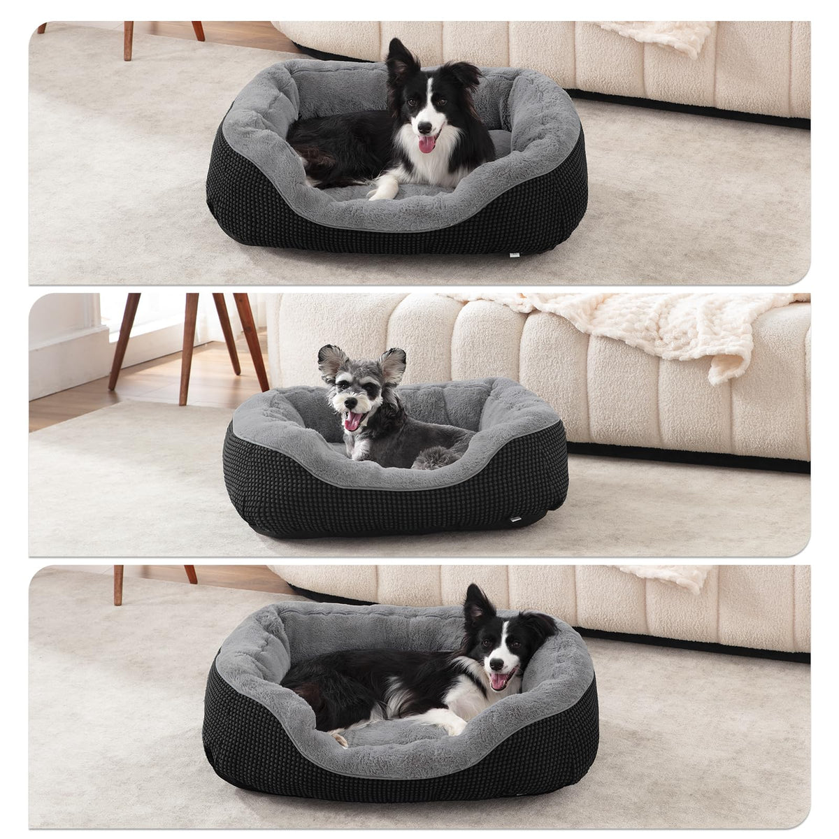 XL Dog Beds Large Sized Dog (XL (42"x30"x8") / Black)
