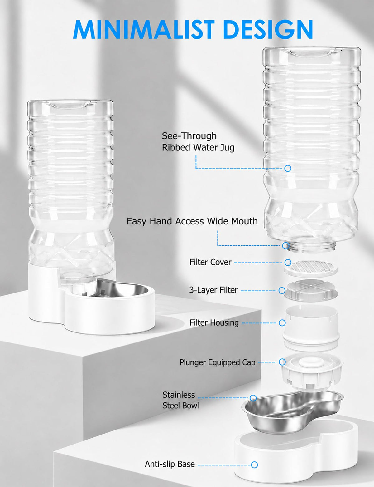 2.5 Gal Gravity Dog Water Dispenser (2.5 Gal (9.5L))