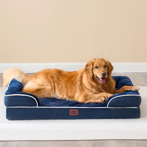 Orthopedic XXL Dog Bed (Navy / 46.0"l X 35.0"w X 7.5"th)