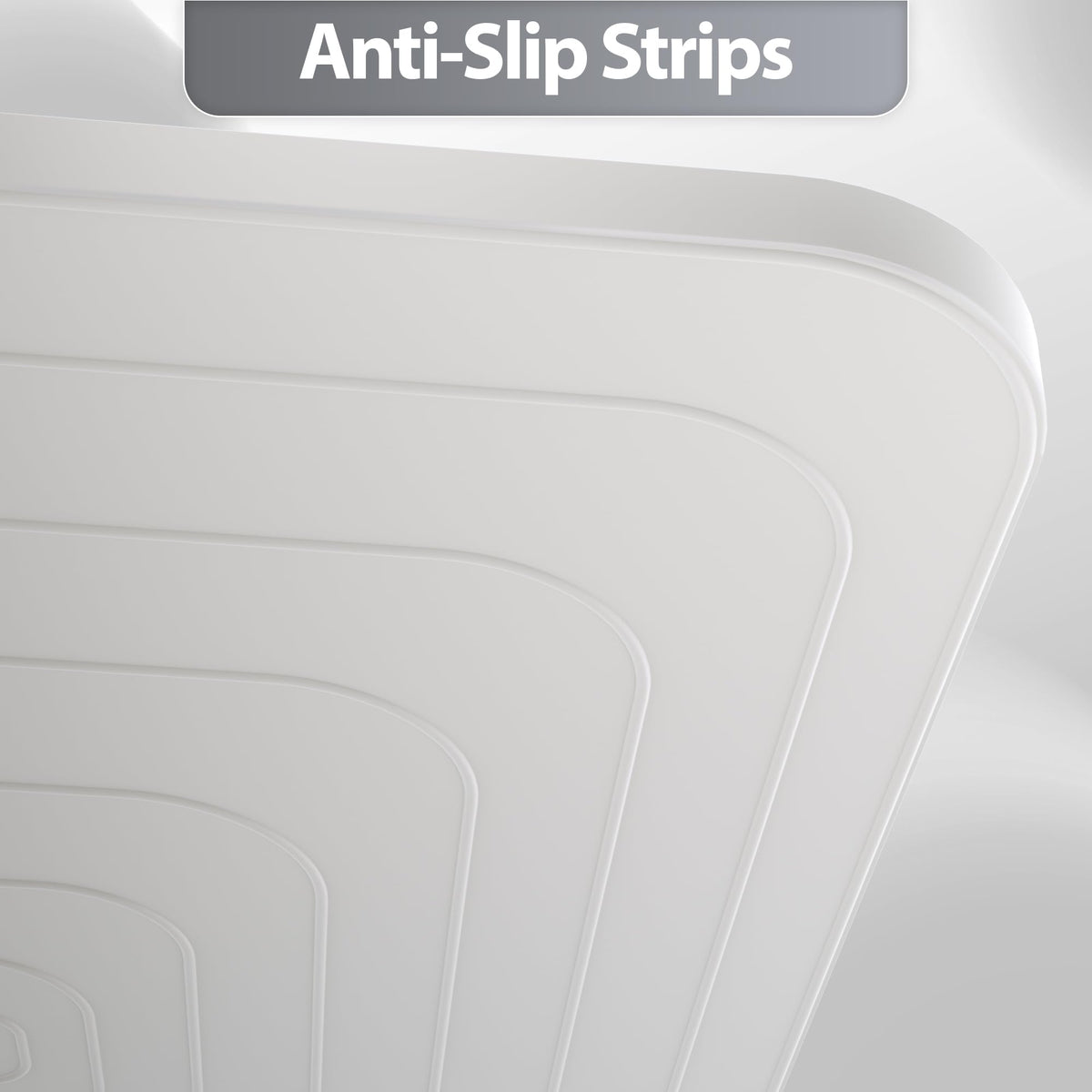 Silicone Dog Cat Food Mat Extra Thick Raised Edge (Sand White / 18"L x 12"W)