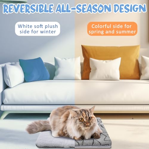 2 Pack Self Warming Cat Mat (Grey / 17'' X 17'')