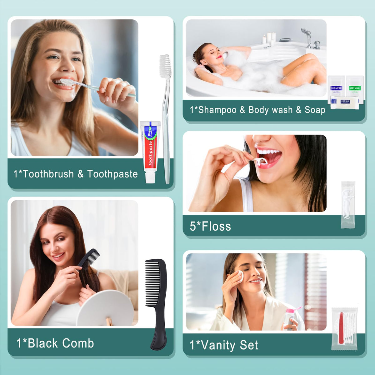 50 Sets Personal Hygiene Kit Bulk