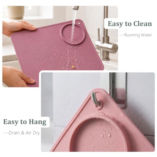Silicone Baby Placemats for Kids (Purple Pink)