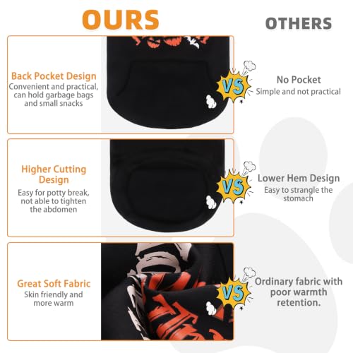 Halloween Dog Hoodie for Large Medium Dogs (Halloween Black / X-Large)