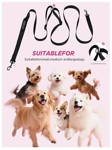 Hands Free Dog Leash (5.9-10.1 FT Black)