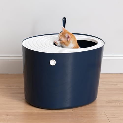 Top Entry Cat Litter Box (Top Entry / Navy)