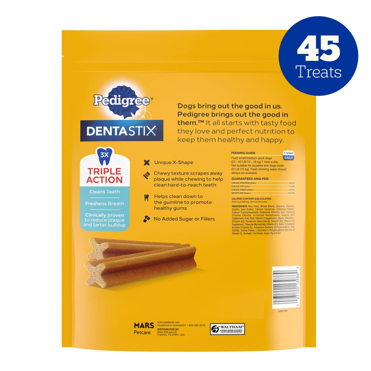 Dentastix Small & Medium Dental Dog Treats (45 Count (Pack of 1))