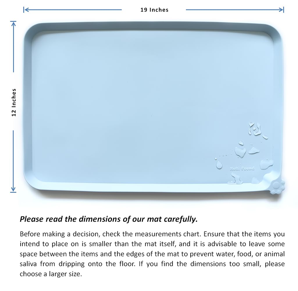 Silicone Pet Food Mats (19" x 12" / Frost)