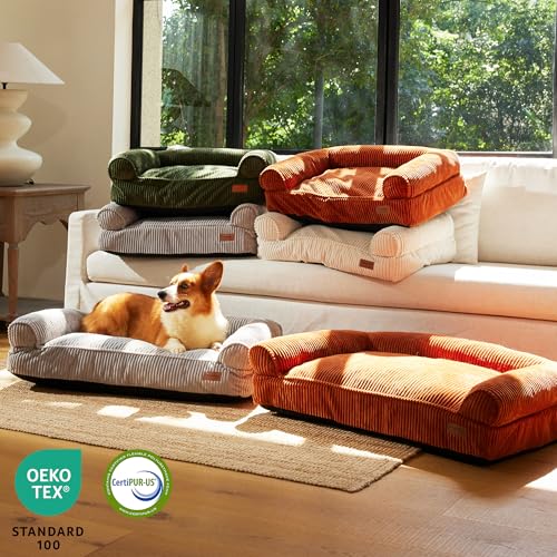 Dog Couch Bed (Dark Grey / 36.6"Lx25"Wx10"Th)