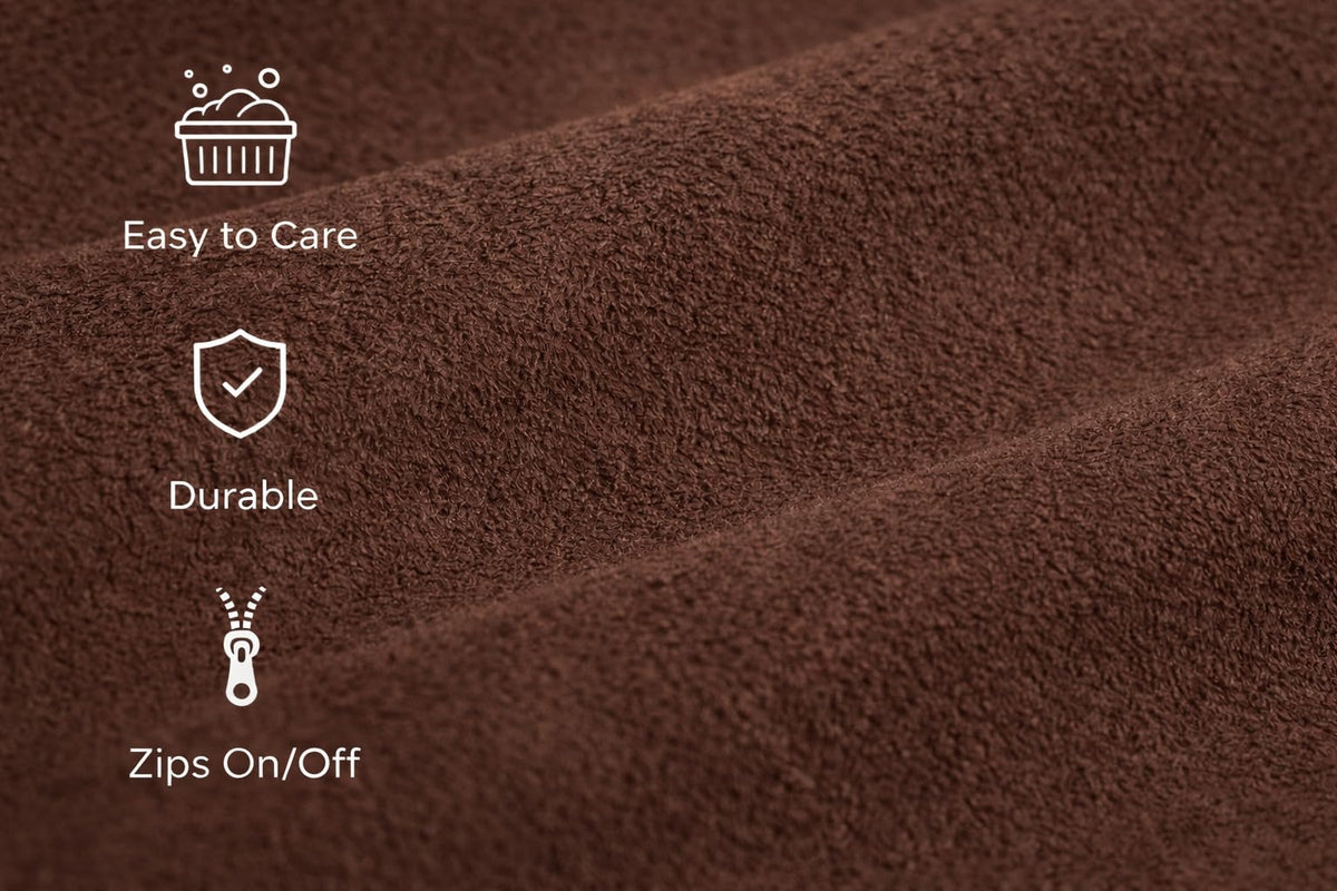 Orthopedic Memory Foam Dog Bed 7" Inch Thick Extra Large Dog Bed With Pillow Brown 50"x34"x10" Includes Waterproof Liner & Durable Removable Cover With Smart Design (Brown / XL - 50"x34"x10")