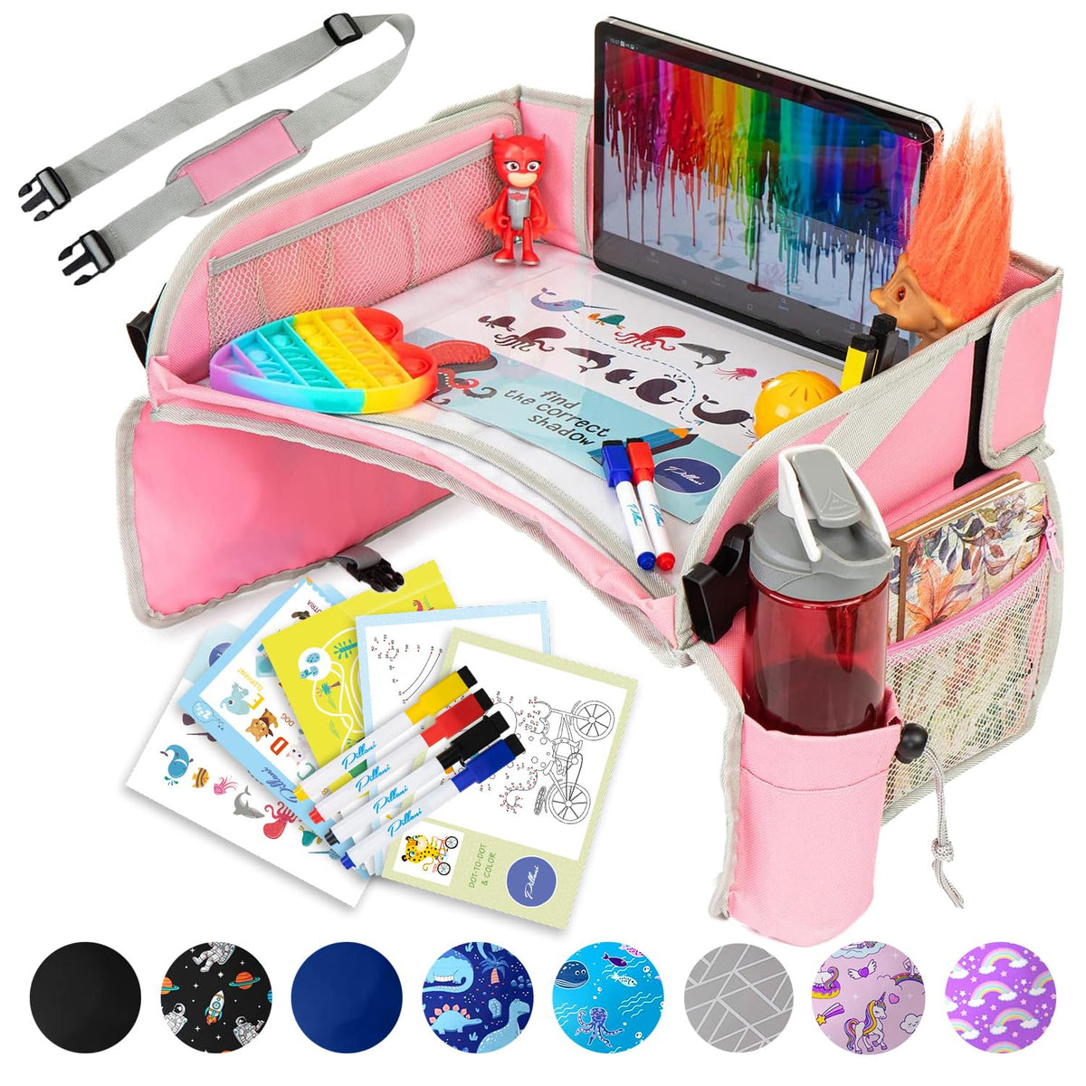 Kids Travel Tray for Car (Pink)